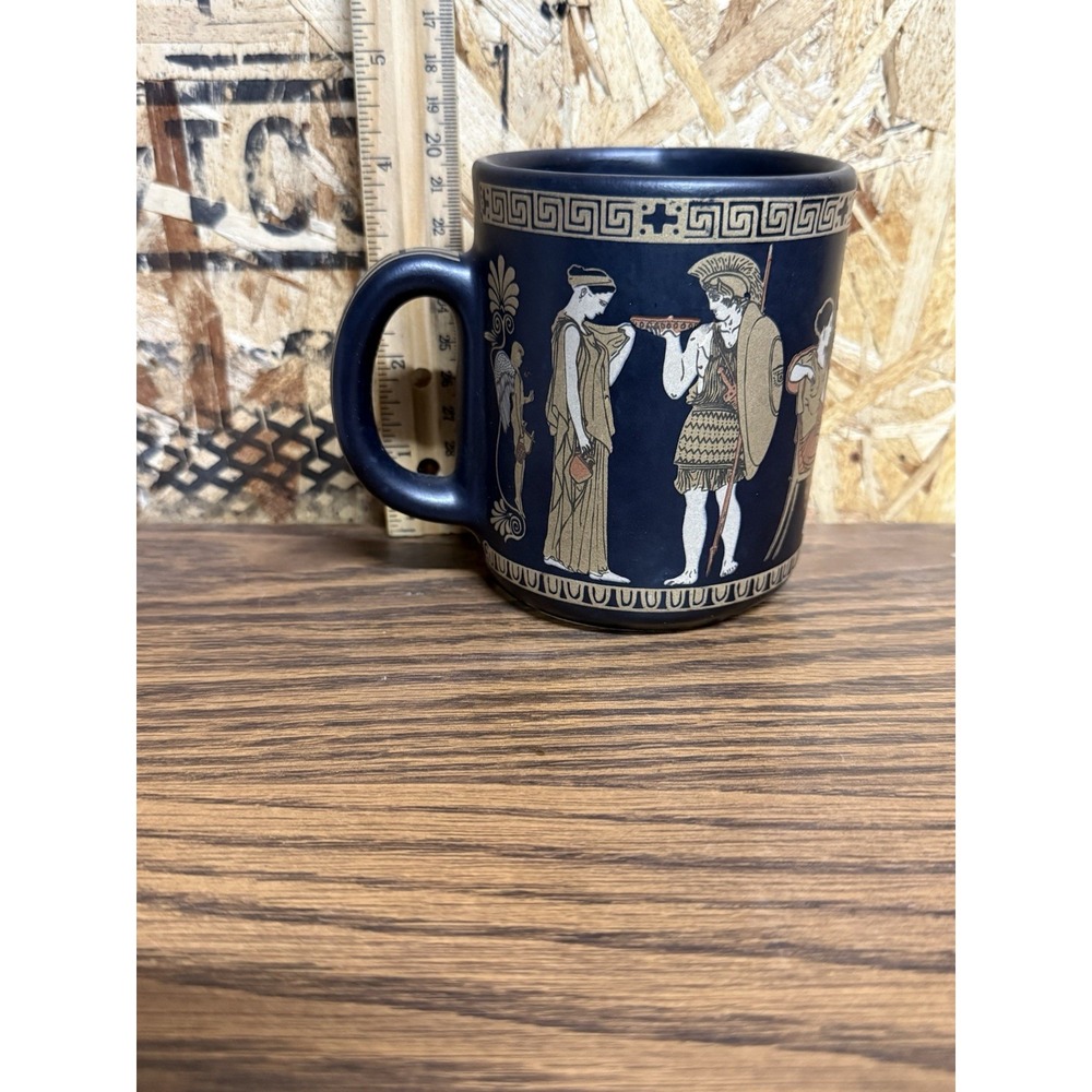 Vintage Greek Art Ceramics Ceramotechnica Xipolias Hand Made Mug Cup Hellas